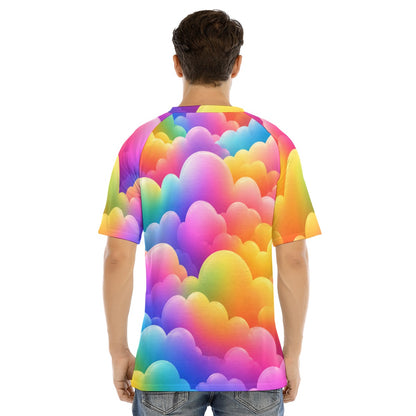 Men's Raglan Sleeve T-shirt With Button Closure