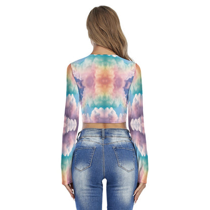 Women's Round Neck Crop Top T-Shirt