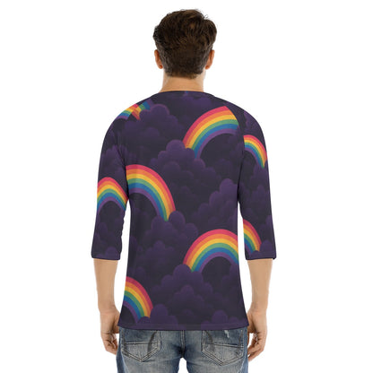 Men's Bracelet Sleeve T-shirt With Button Closure - view 4