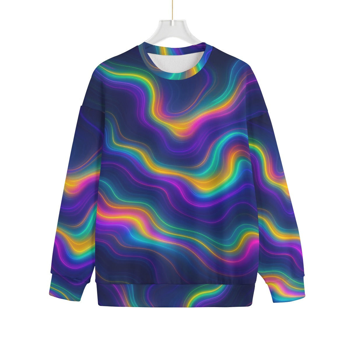Unisex Drop-shoulder Knitted Fleece Sweater - view 1