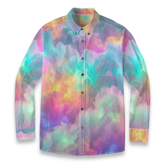 Men's Casual Lapel Long Sleeve Shirt|125GSM Cotton