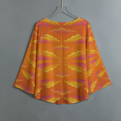 Women's V-neck T-shirt With Irregular Hem