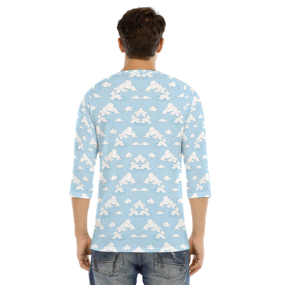 Men's Bracelet Sleeve T-shirt With Button Closure - view 4