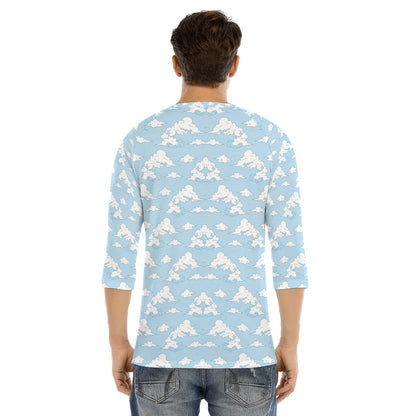 Men's Bracelet Sleeve T-shirt With Button Closure - view 4