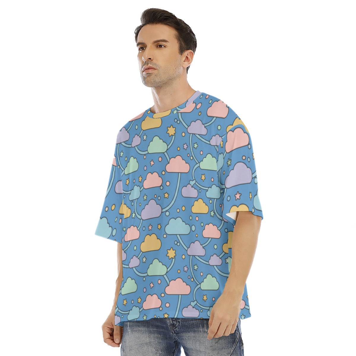 Men's Drop Shoulder T-shirt With Short Sleeve