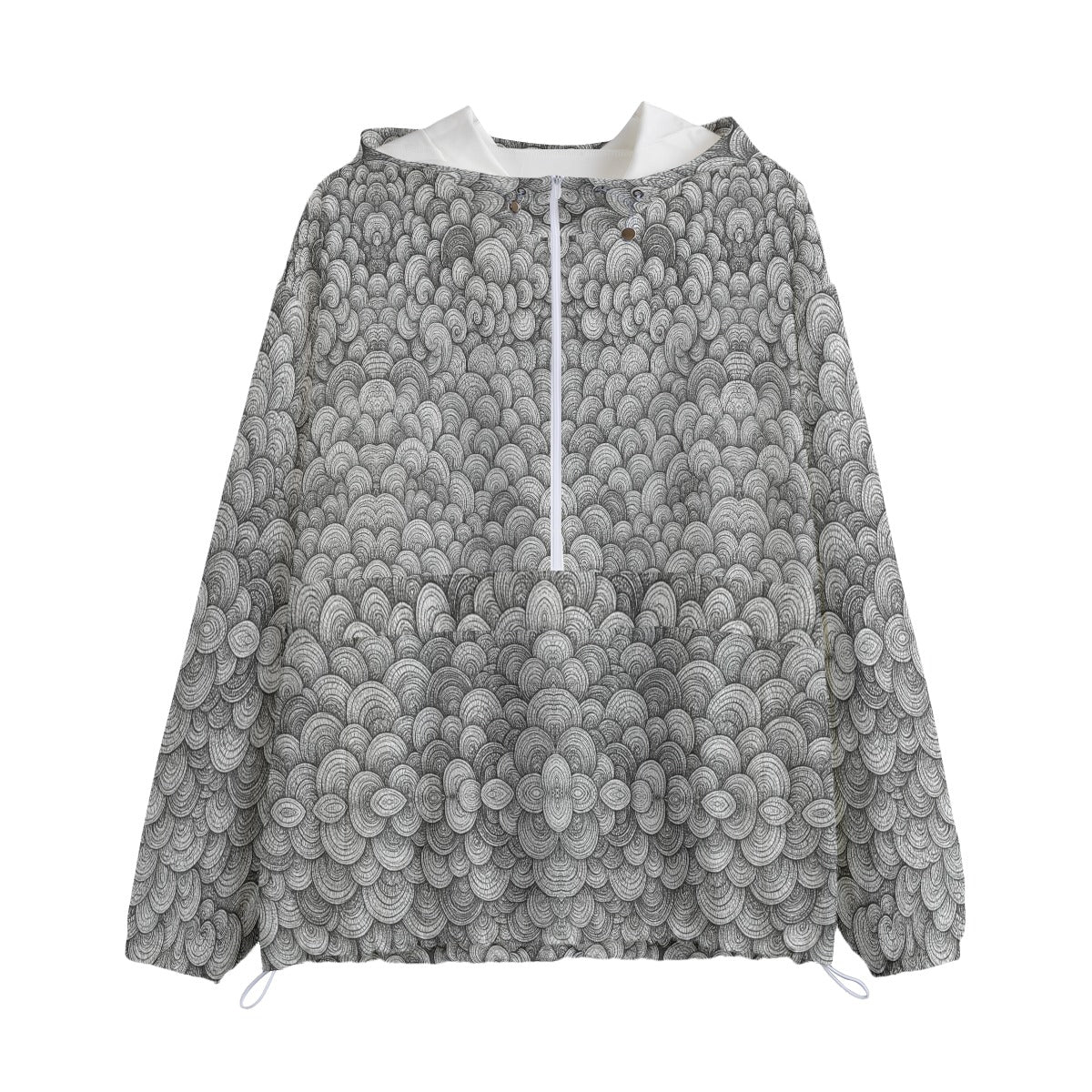 Unisex Pullover Jacket With Zipper Closure