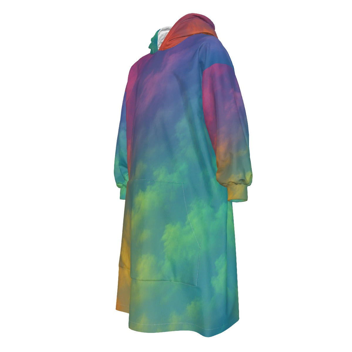 Unisex Kid's Sherpa Fleece Mid-Length Hoodie Blanket