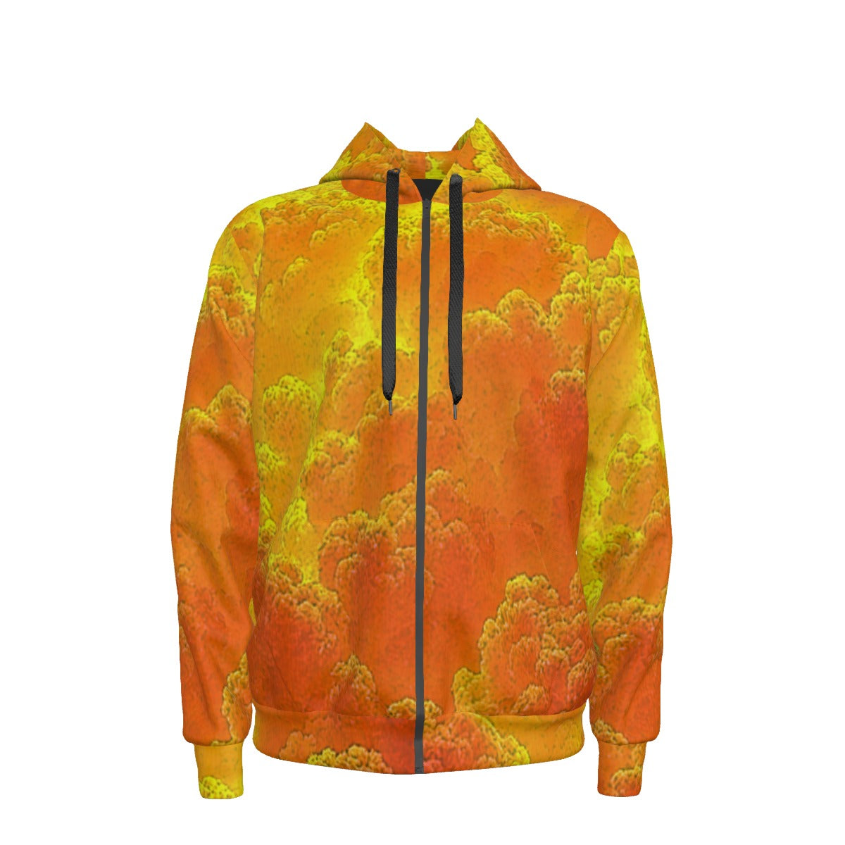 Unisex Zipper Hoodie With Black Lining