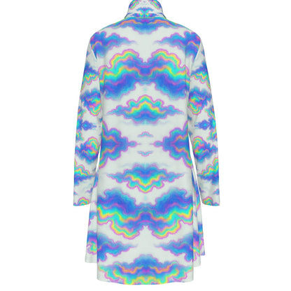 Women's High Neck Dress With Long Sleeve