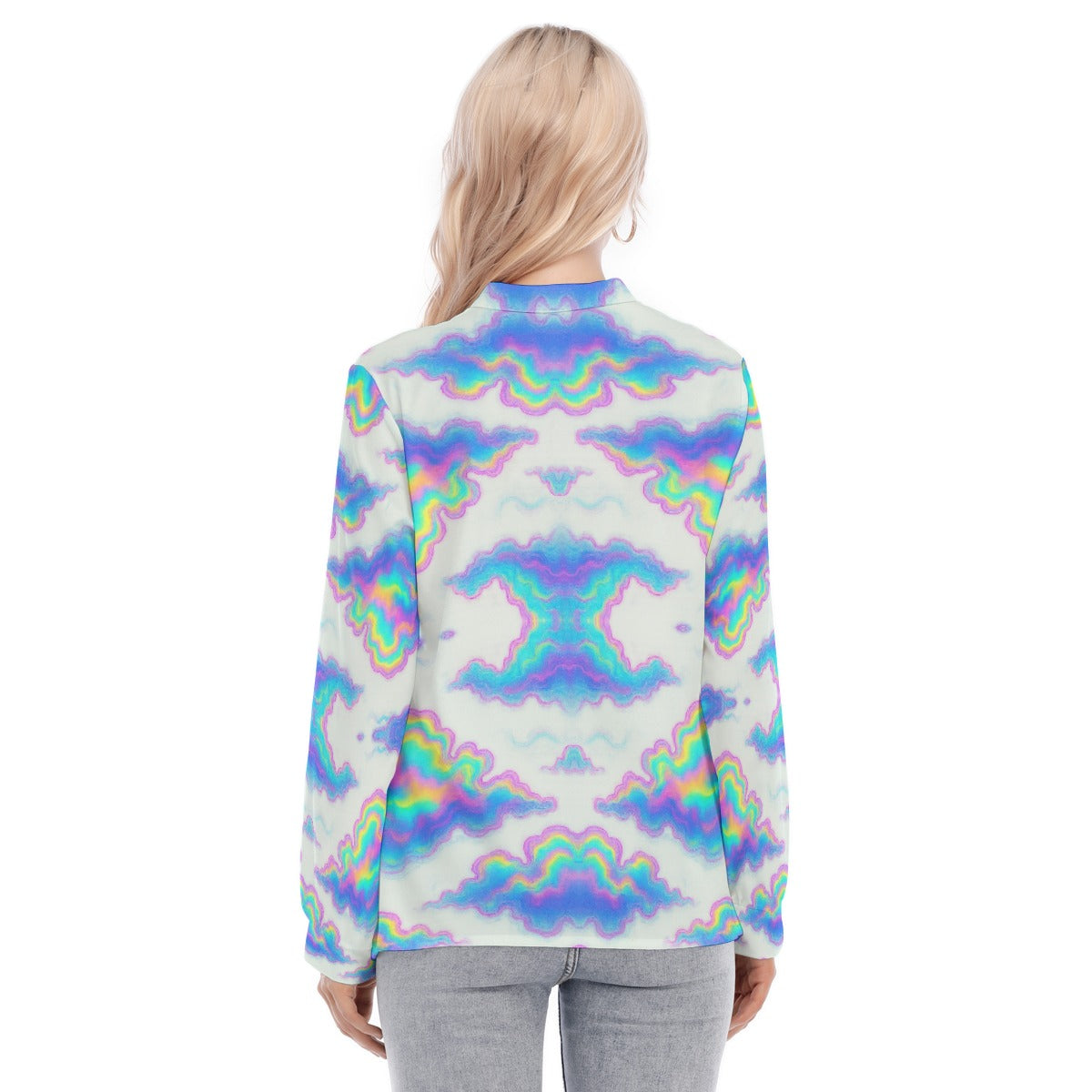 Women's Long Sleeve Blouse With Button Closure