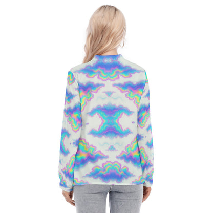 Women's Long Sleeve Blouse With Button Closure