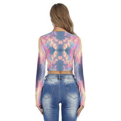 Women's Round Neck Crop Top T-Shirt