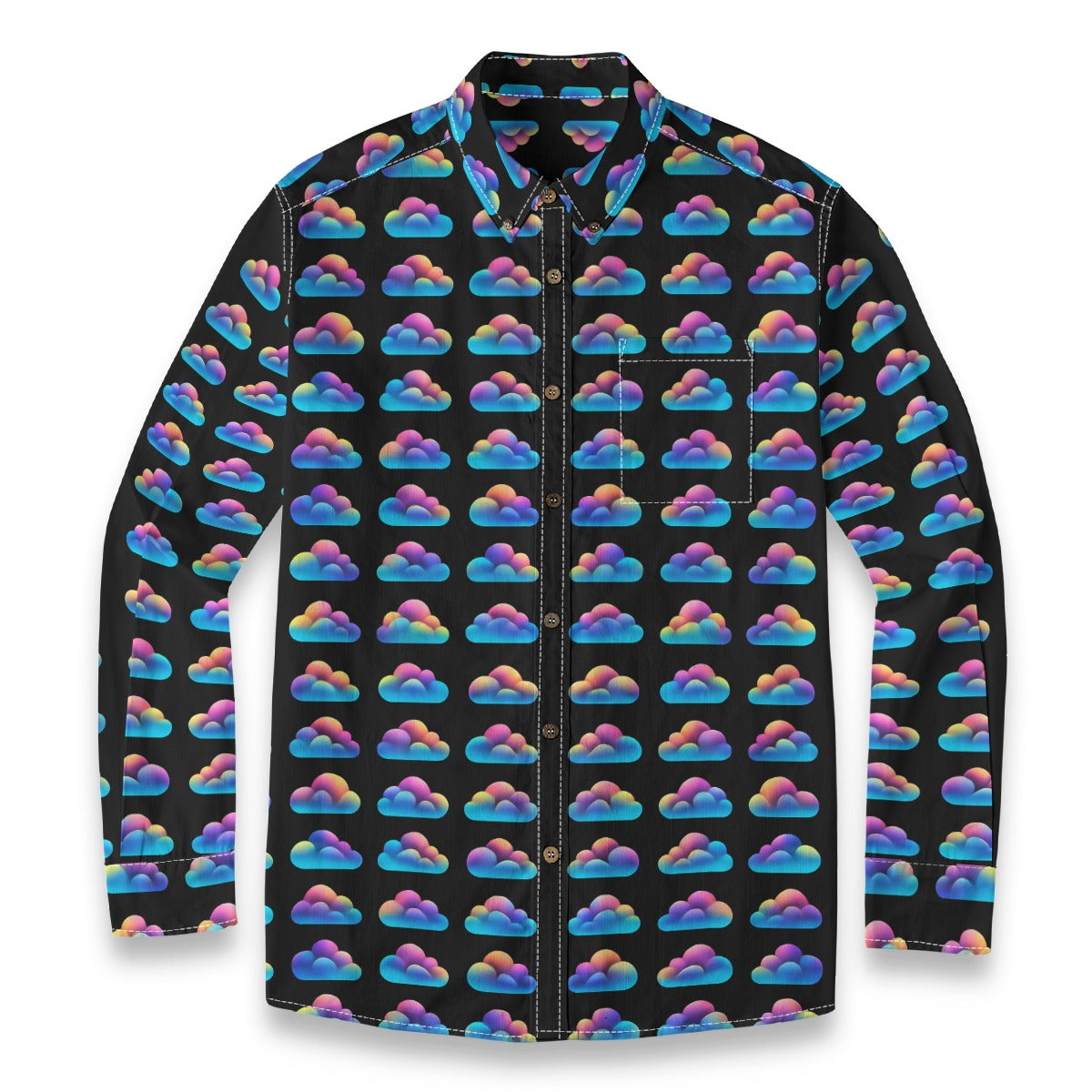 Men's Casual Lapel Long Sleeve Shirt|125GSM Cotton