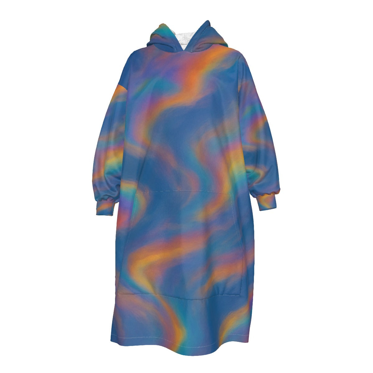 Unisex Kid's Sherpa Fleece Mid-Length Hoodie Blanket