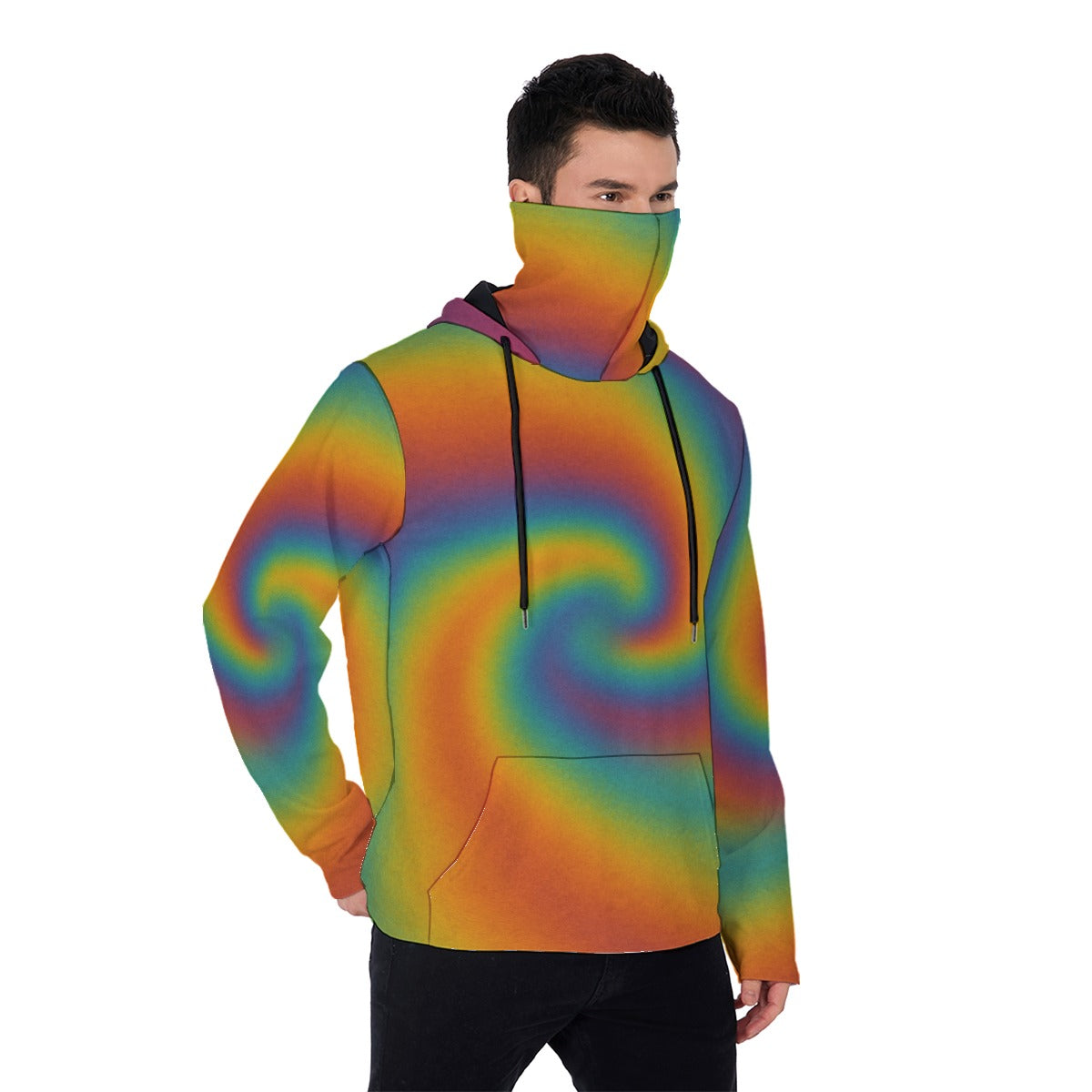 Men's Pullover Hoodie With Mask