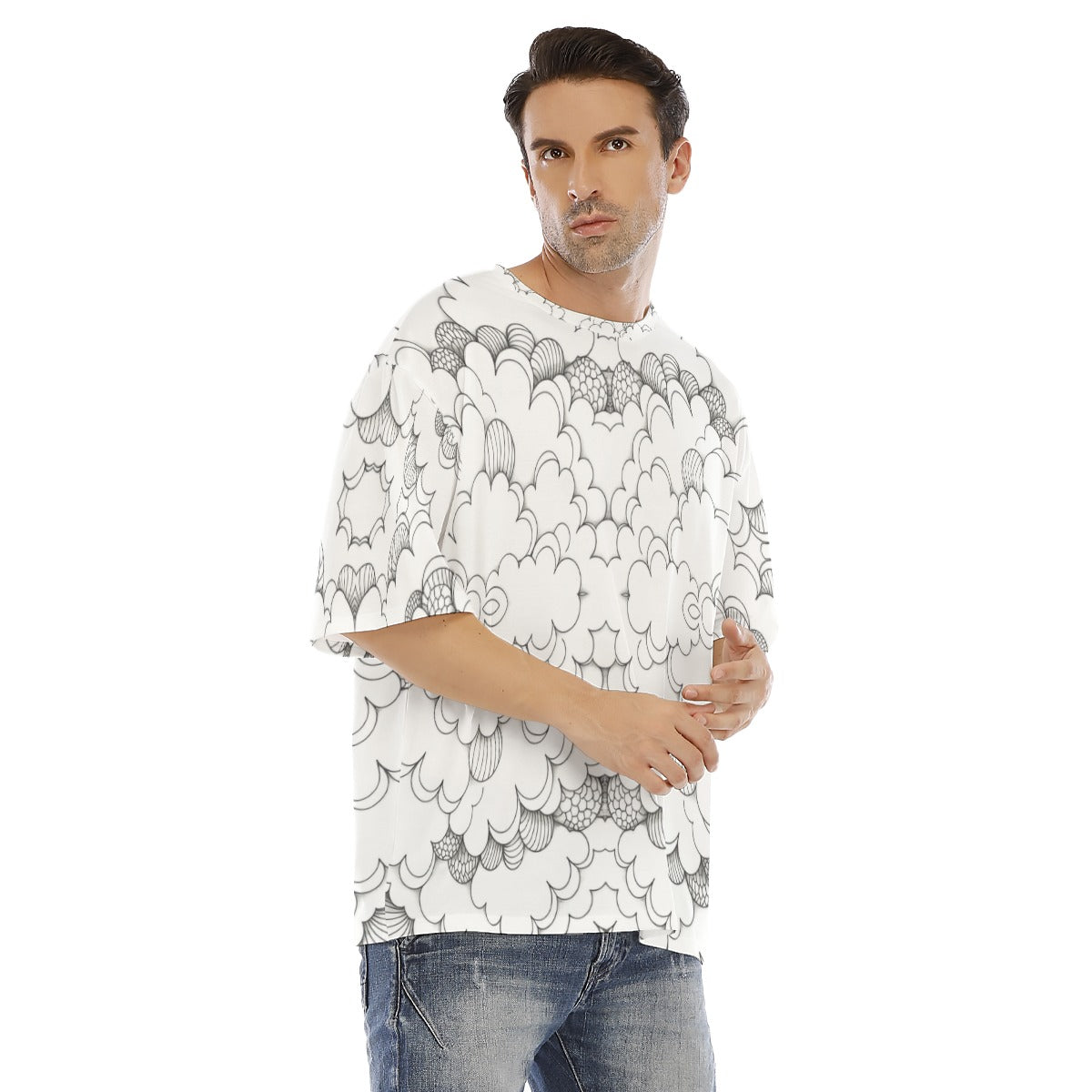 Men's Drop Shoulder T-shirt With Short Sleeve