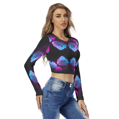 Women's Round Neck Crop Top T-Shirt
