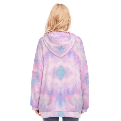 Women's Long Hoodie With Zipper Closure