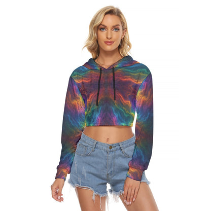 Women's Crop Top Hoodie|Velvet