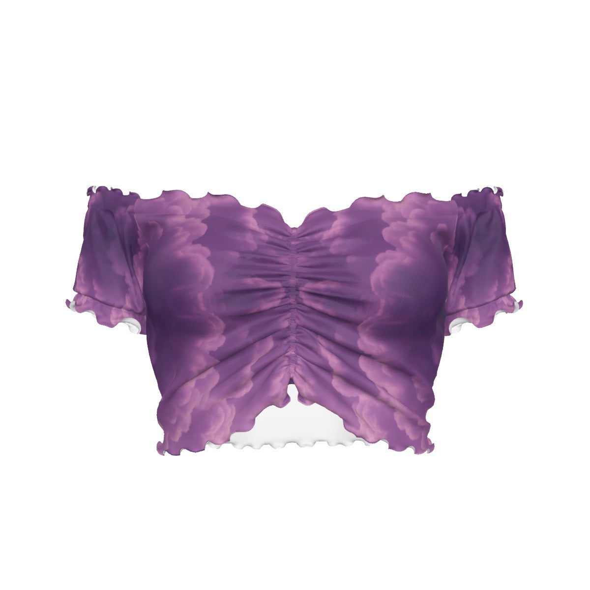 Women's One-shoulder Off-the-navel Short Sleeve T-shirt