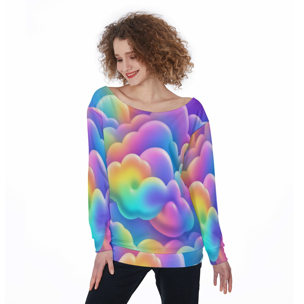Women's Off-Shoulder Sweatshirt