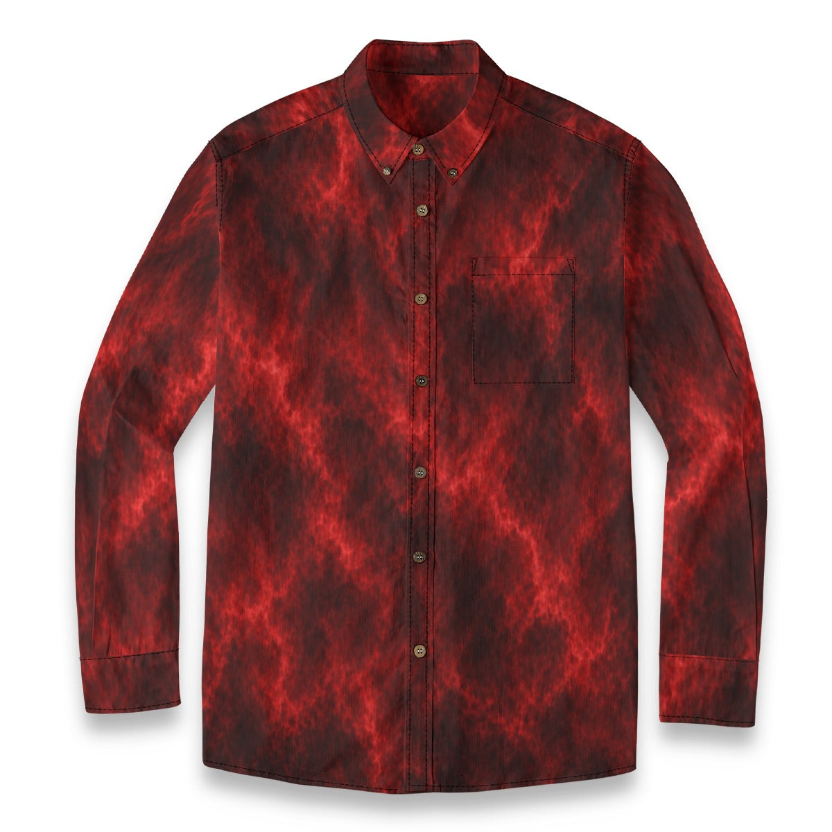 Men's Casual Lapel Long Sleeve Shirt|125GSM Cotton
