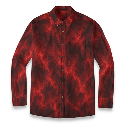 Men's Casual Lapel Long Sleeve Shirt|125GSM Cotton