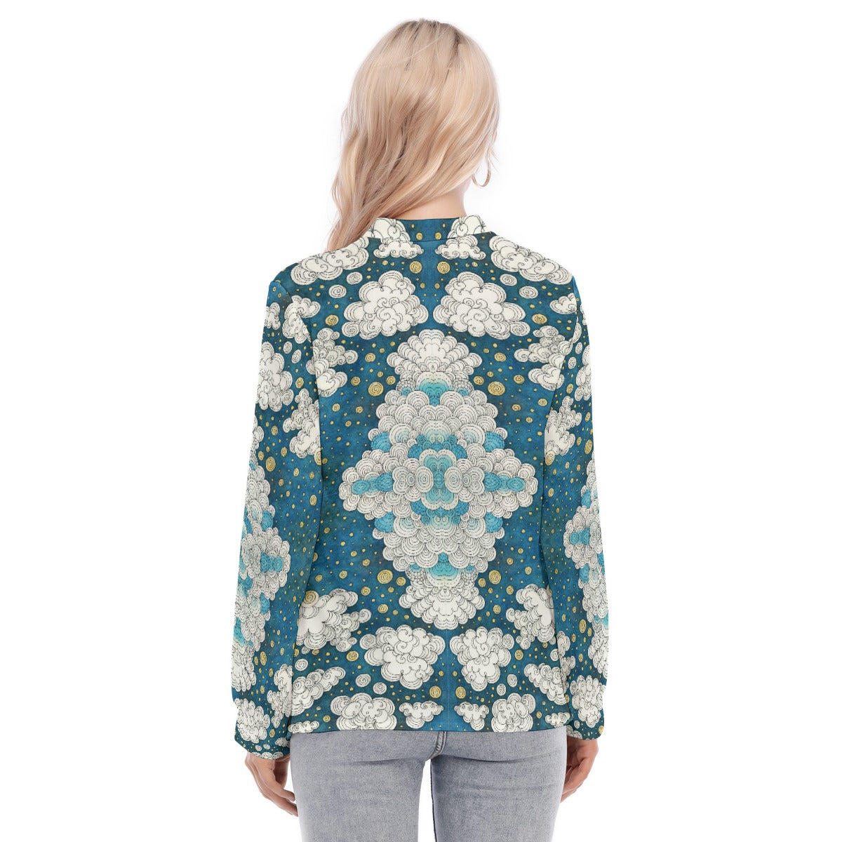 Women's Long Sleeve Blouse With Button Closure