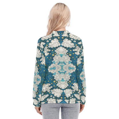 Women's Long Sleeve Blouse With Button Closure