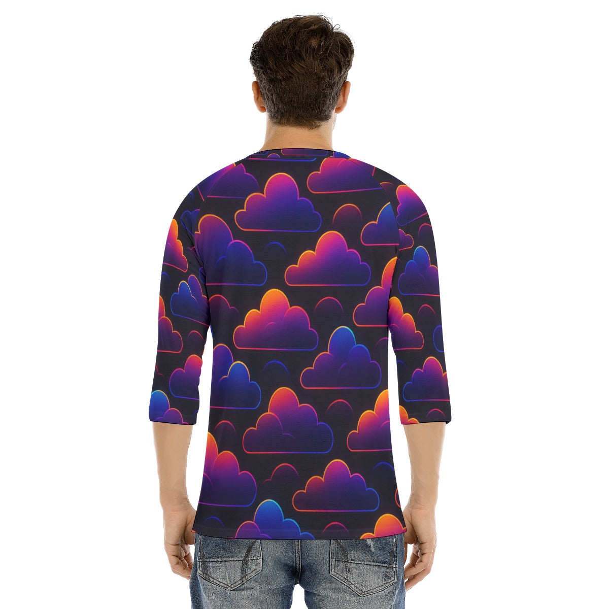 Men's Bracelet Sleeve T-shirt With Button Closure - view 4