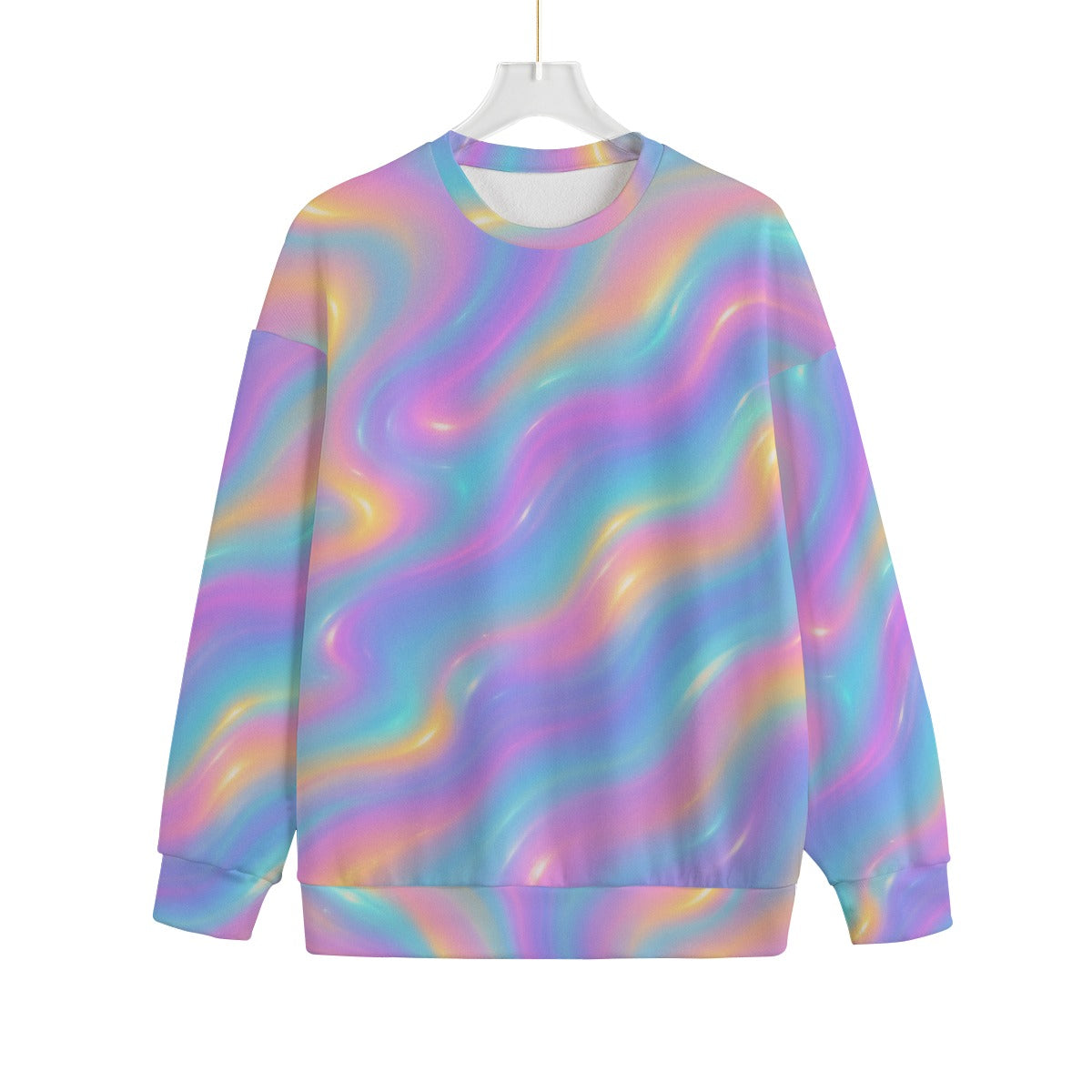 Unisex Drop-shoulder Knitted Fleece Sweater - view 1