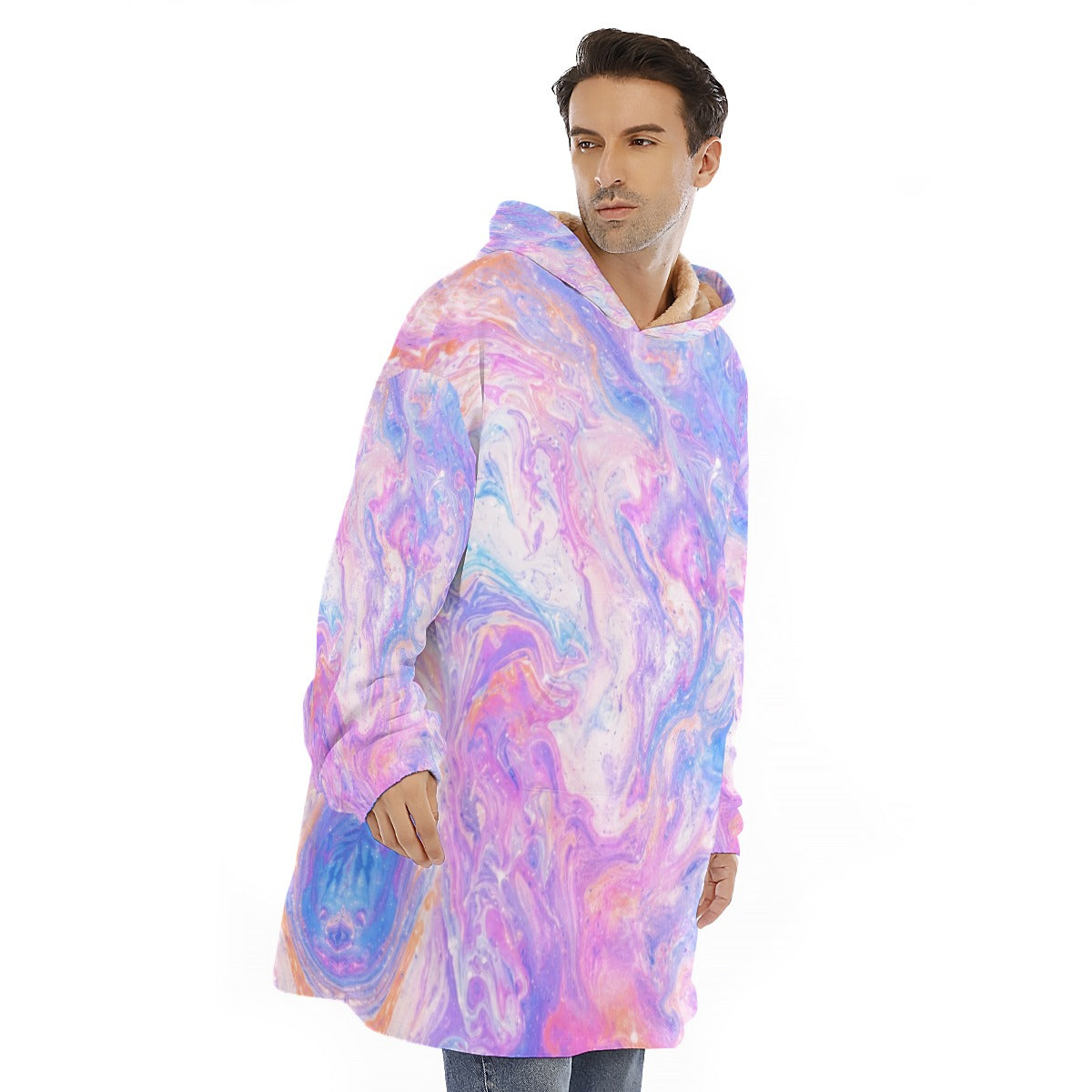 Unisex Sherpa-Fleece Hoodie Blanket - view 2