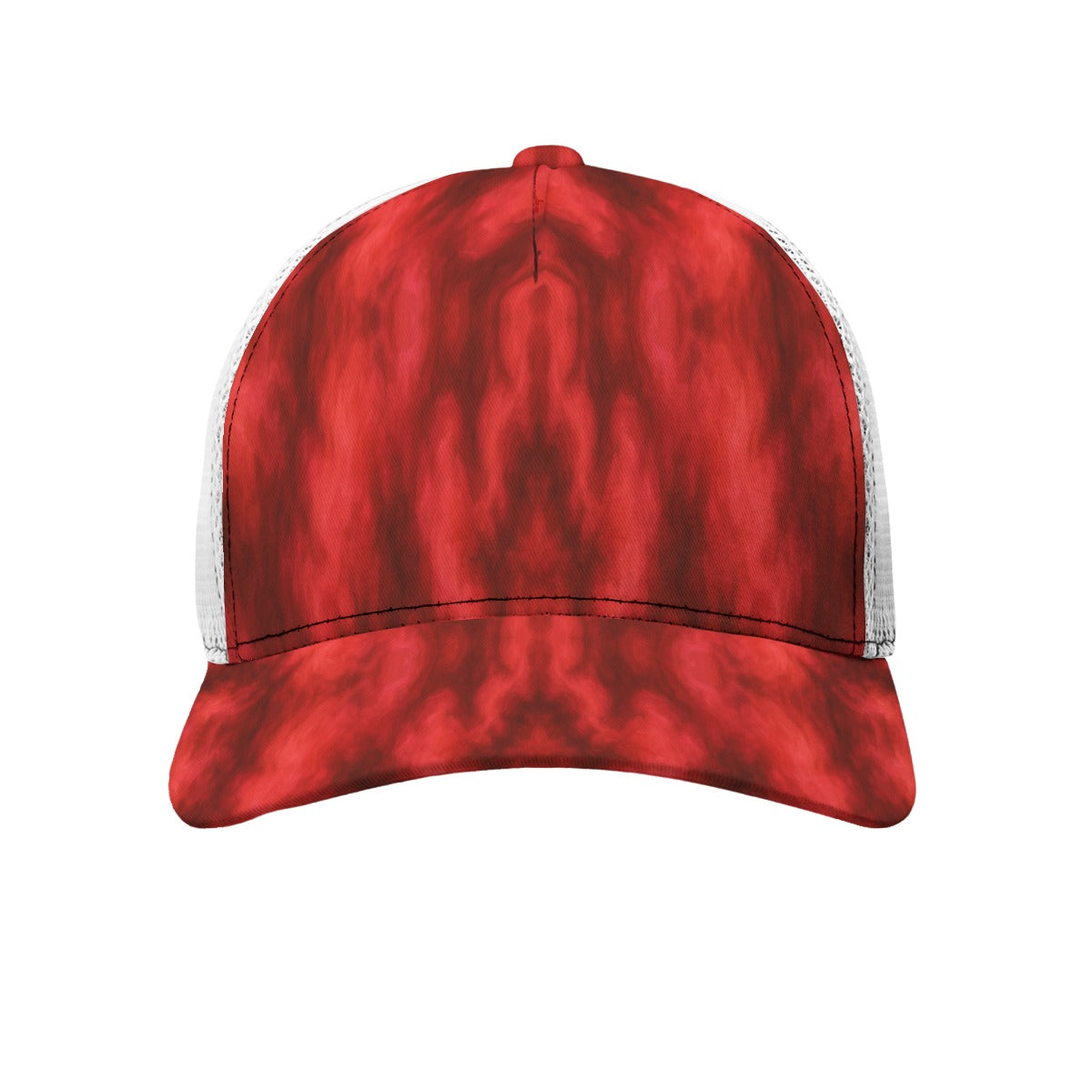 Unisex Black Buckle Peaked Mesh Cap With Box