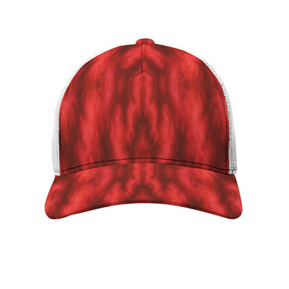 Unisex Black Buckle Peaked Mesh Cap With Box