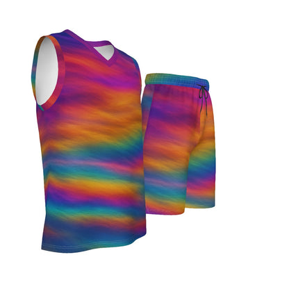 Men's V Neck Basketball Suit