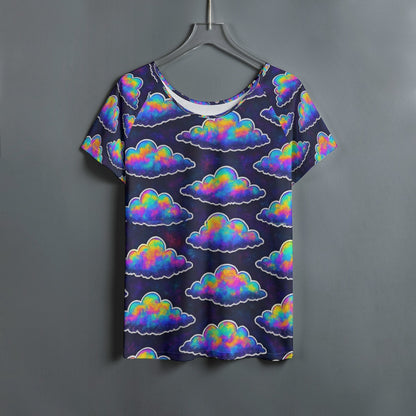 Women's Round Neck T-shirt With Raglan Sleeve