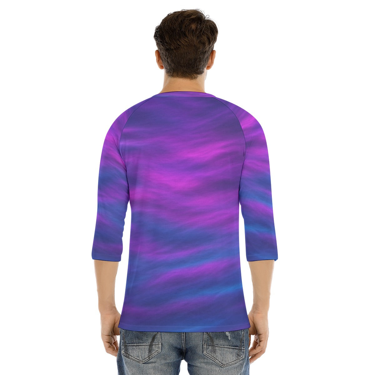 Men's Bracelet Sleeve T-shirt With Button Closure - view 4