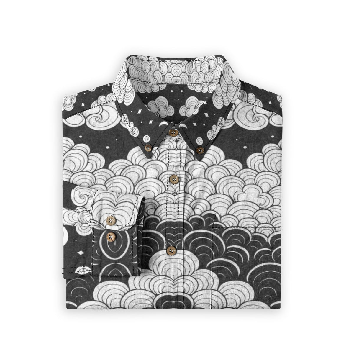 Men's Casual Lapel Long Sleeve Shirt|125GSM Cotton