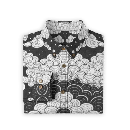 Men's Casual Lapel Long Sleeve Shirt|125GSM Cotton
