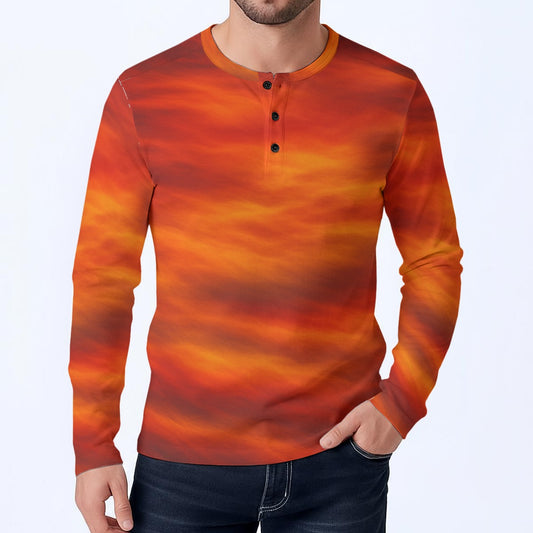 Men's Classic Long-Sleeve Henley Shirt