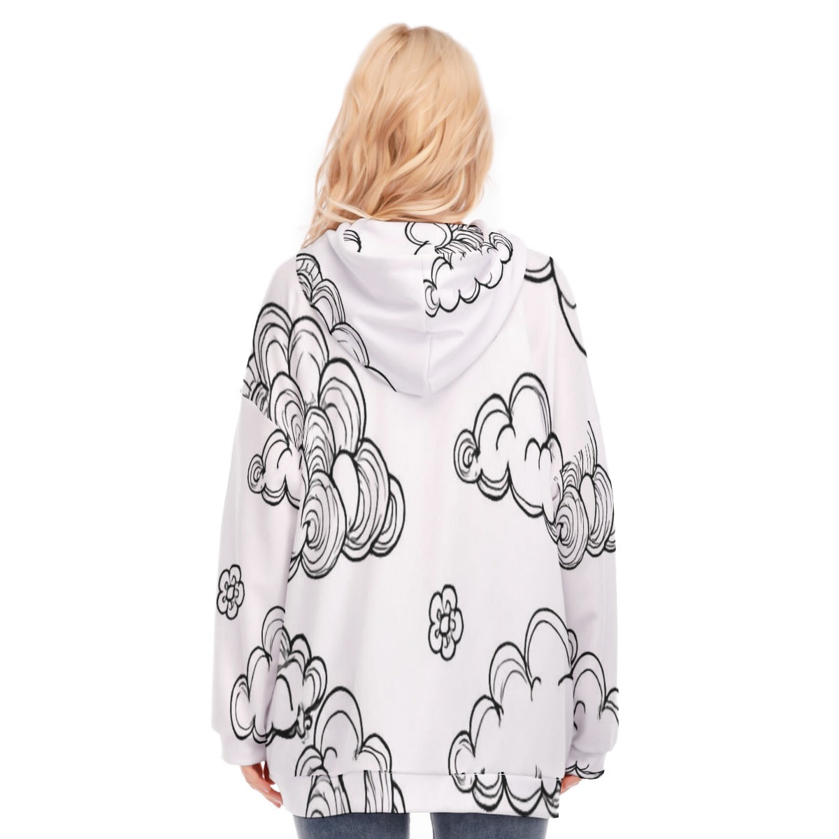 Women's Long Hoodie With Zipper Closure