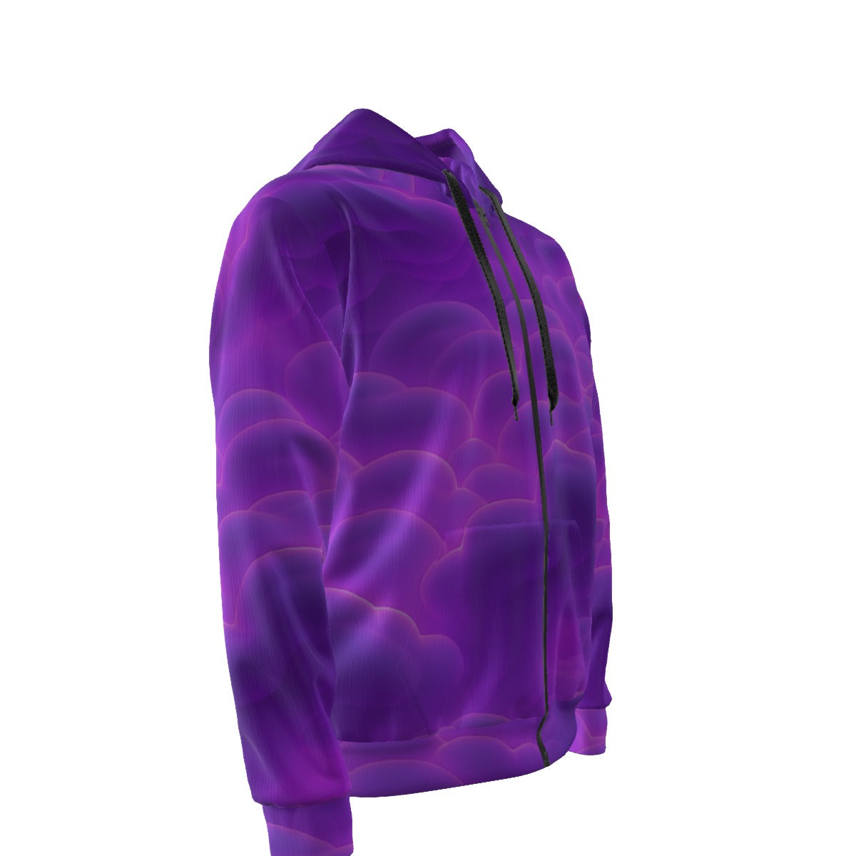 Unisex Zipper Hoodie With Black Lining