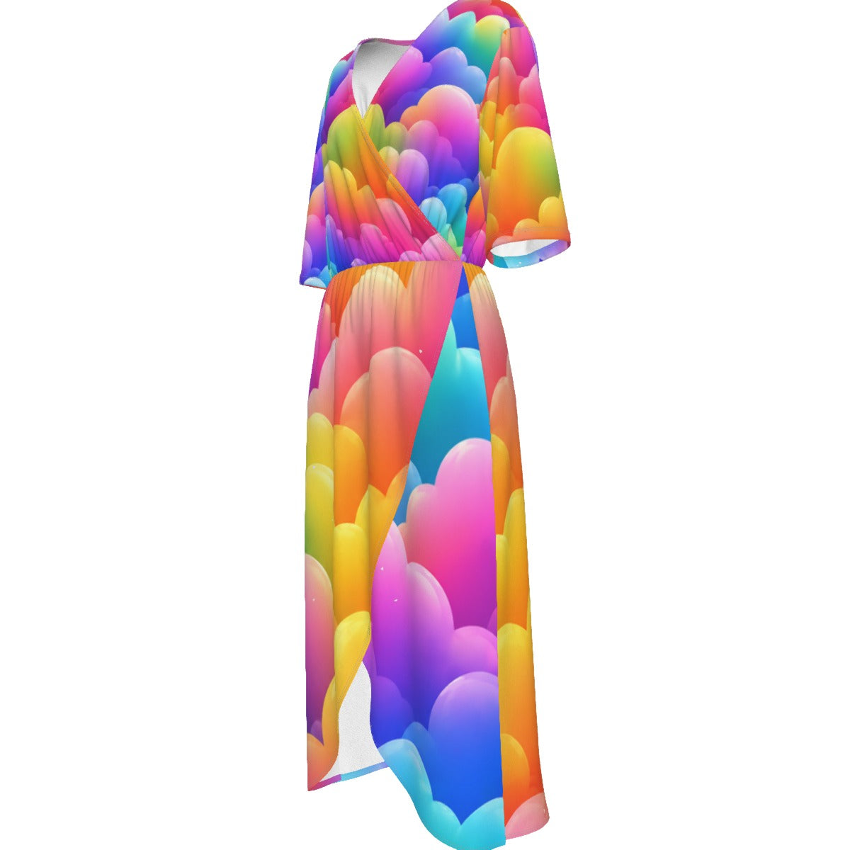 Women's Short Sleeve V-neck Dress