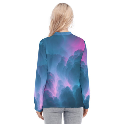 Women's Long Sleeve Blouse With Button Closure