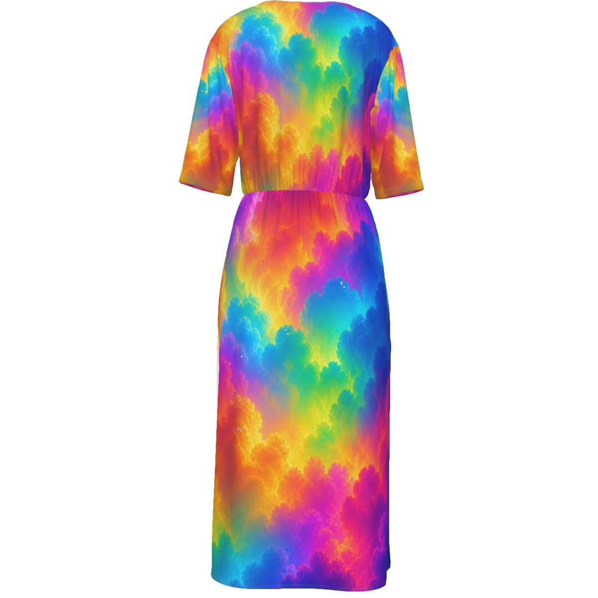 Women's Short Sleeve V-neck Dress