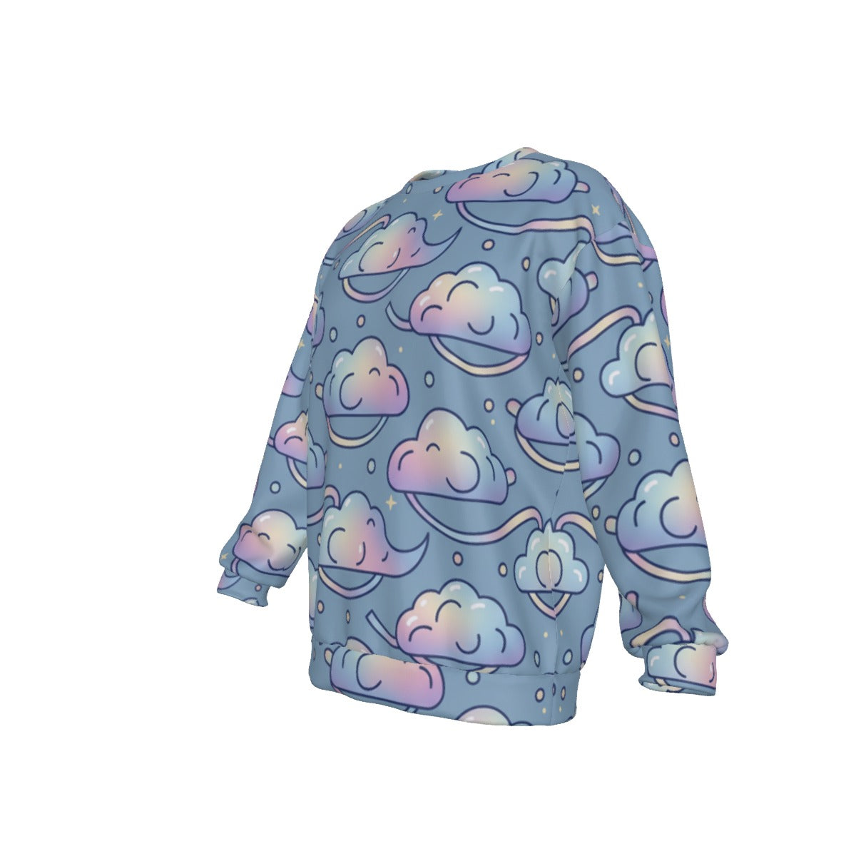 Men's Drop Shoulder Round Neck Long-Sleeved Sweatshirt