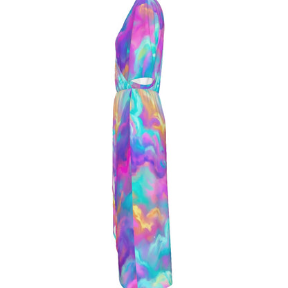 Women's Short Sleeve V-neck Dress