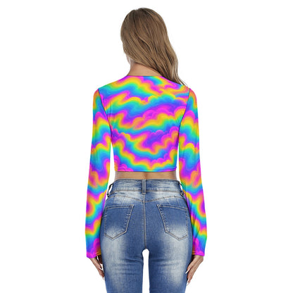 Women's Round Neck Crop Top T-Shirt