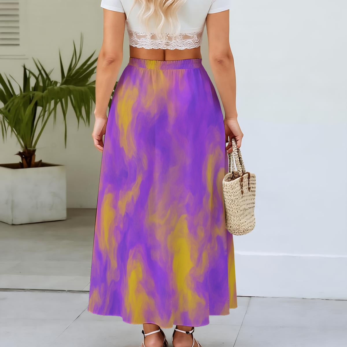 Women's Maxi Chiffon Skirts With Lining