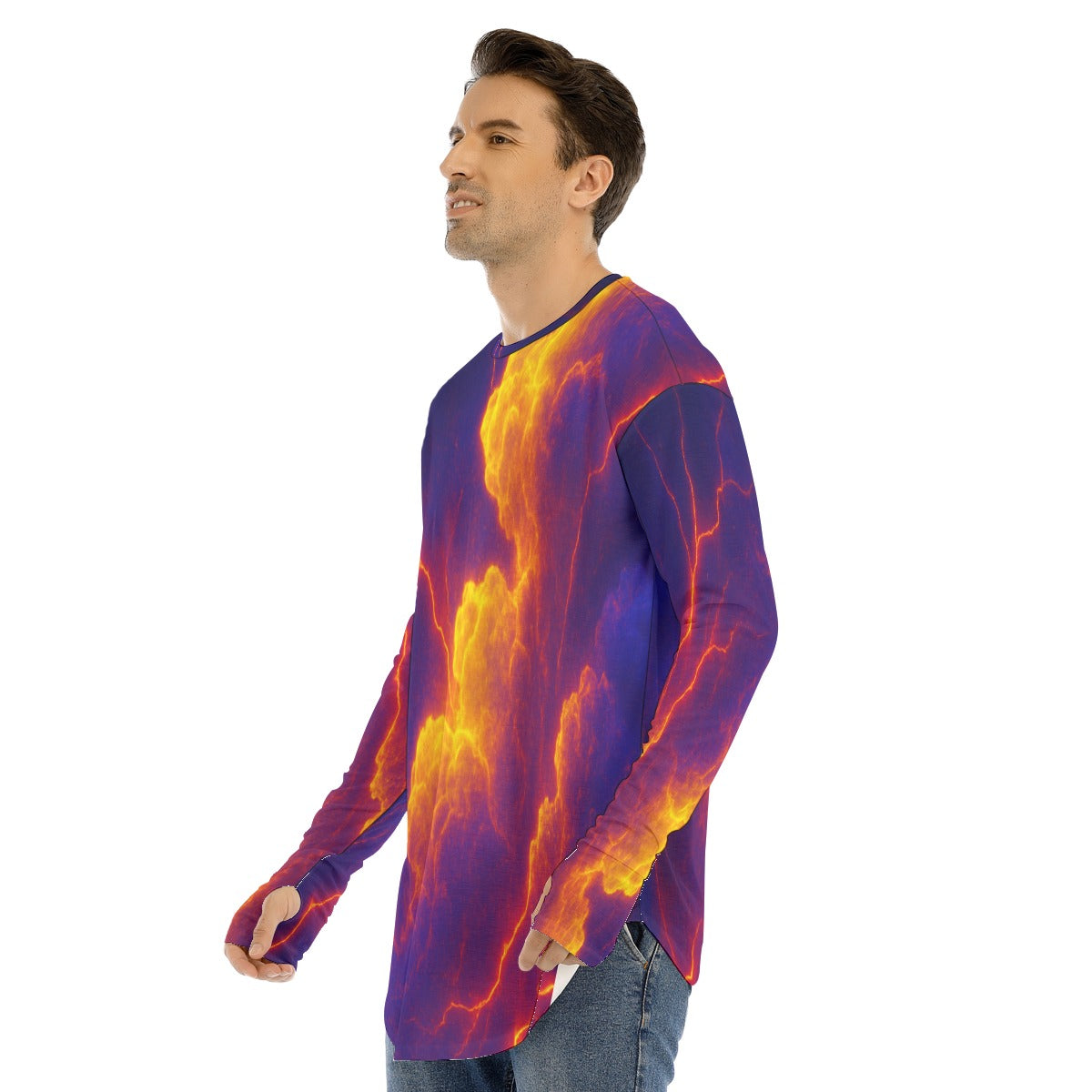 Men's Fingerless Long Sleeve T-shirt